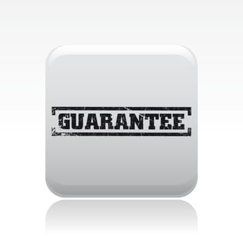 Vector illustration of single isolated guarantee grunge icon