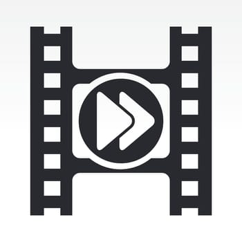 Vector illustration of single isolated player icon
