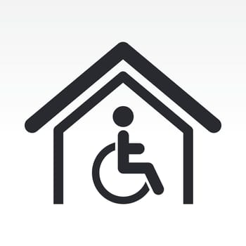 Vector illustration of single isolated handicap icon