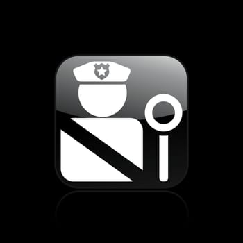 Vector illustration of single isolated police icon