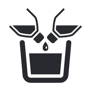 Vector illustration of single isolated mixing liquid icon