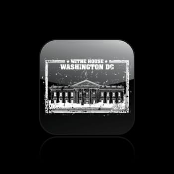 Vector illustration of single isolated White House icon