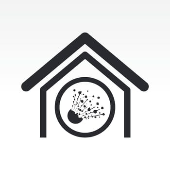 Vector illustration of single isolated danger icon