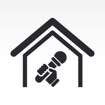 Vector illustration of single isolated karaoke icon