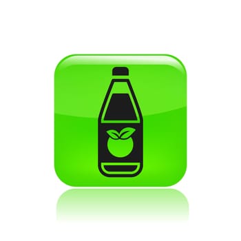 Vector illustration of single isolated juice bottle icon