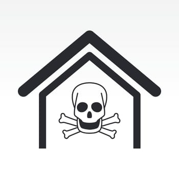 Vector illustration of single isolated danger icon