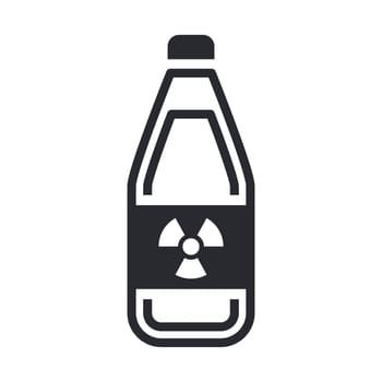 Vector illustration of single isolated dangerous bottle icon