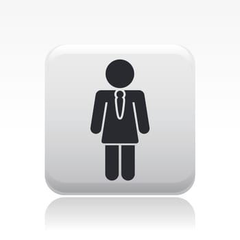 Vector illustration of single isolated girl icon