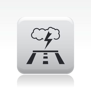 Vector illustration of single isolated road forecast icon