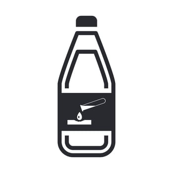 Vector illustration of single isolated dangerous bottle icon