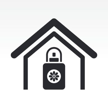 Vector illustration of single isolated deodorant home icon