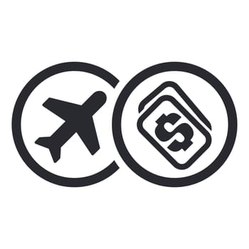 Vector illustration of single isolated fly price icon