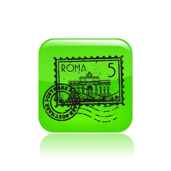Vector illustration of single isolated Rome icon