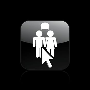 Vector illustration of single isolated web chat icon
