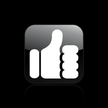 Vector illustration of single isolated ok icon