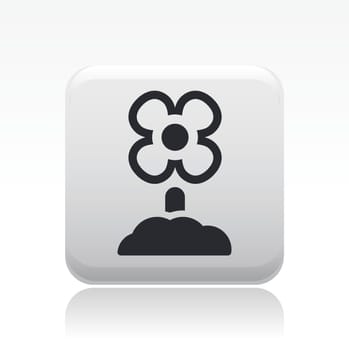 Vector illustration of single isolated flower icon