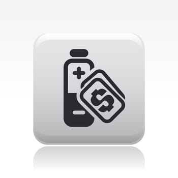 Vector illustration of single isolated energy price icon