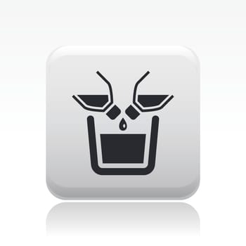 Vector illustration of single isolated pour icon