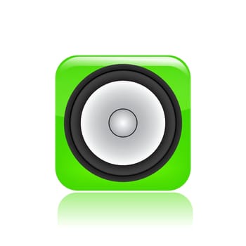 Vector illustration of single isolated speaker icon