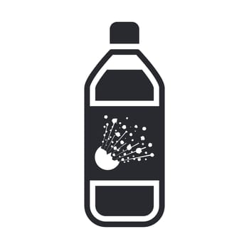 Vector illustration of single isolated dangerous bottle icon
