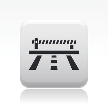 Vector illustration of single isolated road access icon
