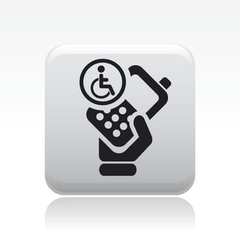 Vector illustration of single isolated phone icon