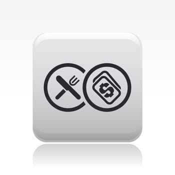 Vector illustration of single isolated food buy icon