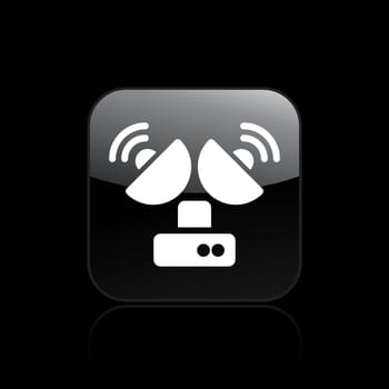Vector illustration of single isolated antenna icon