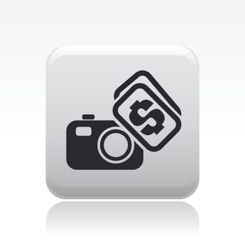 Vector illustration of single isolated photo sell icon