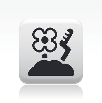 Vector illustration of single isolated flower icon