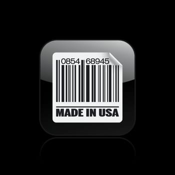 Vector illustration of single isolated USA icon