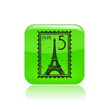 Vector illustration of single isolated Paris icon