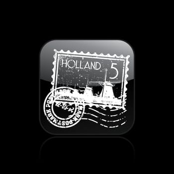 Vector illustration of single isolated Holland icon