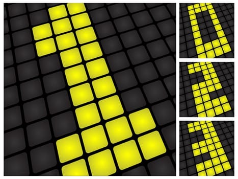 Vector illustration of single isolated neon numbers icon