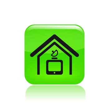 Vector illustration of single isolated antenna icon
