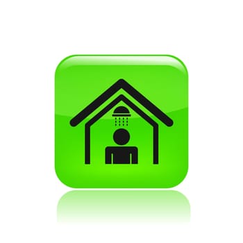Vector illustration of single isolated shower icon