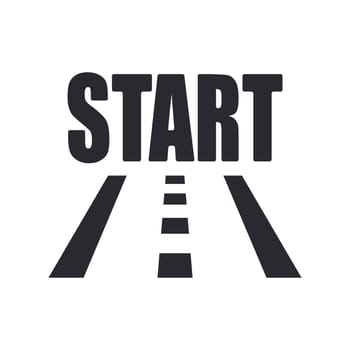 Vector illustration of single isolated start icon