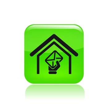Vector illustration of single isolated mail icon