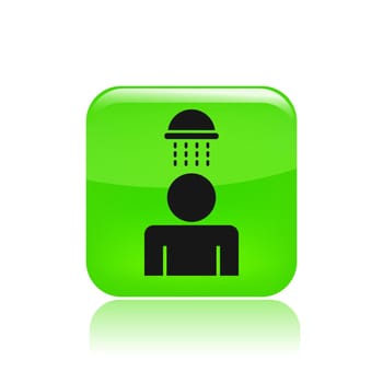 Vector illustration of single isolated shower icon