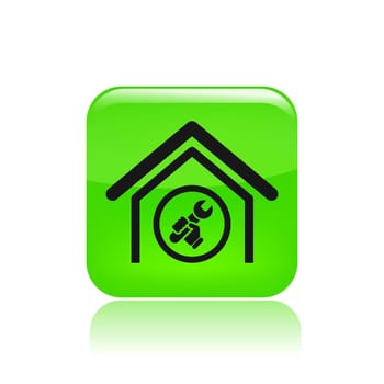 Vector illustration of single isolated house repair icon