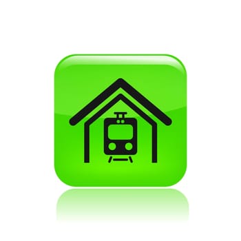 Vector illustration of single isolated train icon
