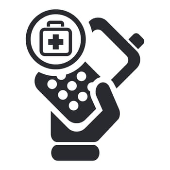 Vector illustration of single isolated phone icon
