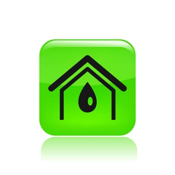 Vector illustration of single isolated water home icon