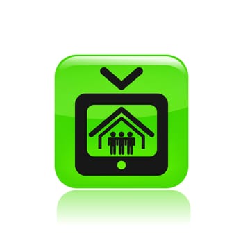 Vector illustration of single isolated reality-tv icon