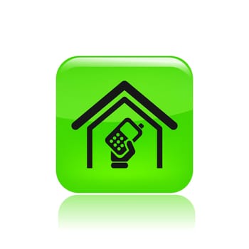 Vector illustration of single isolated phone icon