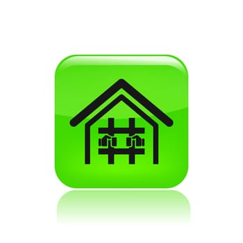 Vector illustration of single isolated prison icon