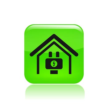 Vector illustration of single isolated energy home icon