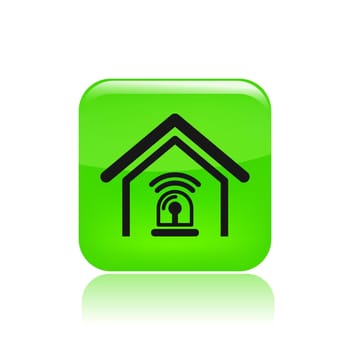 Vector illustration of single isolated station alarm icon