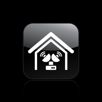 Vector illustration of single isolated antenna icon