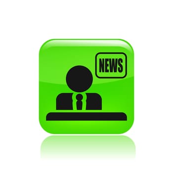 Vector illustration of single isolated news icon